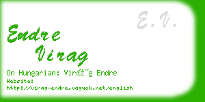 endre virag business card